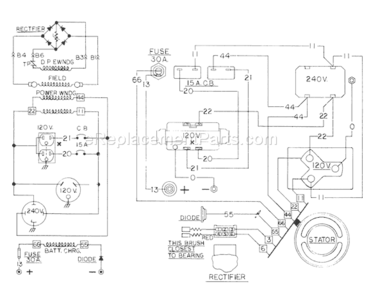 Page F Diagram and Parts List for 8720-0  Briggs and Stratton Generator